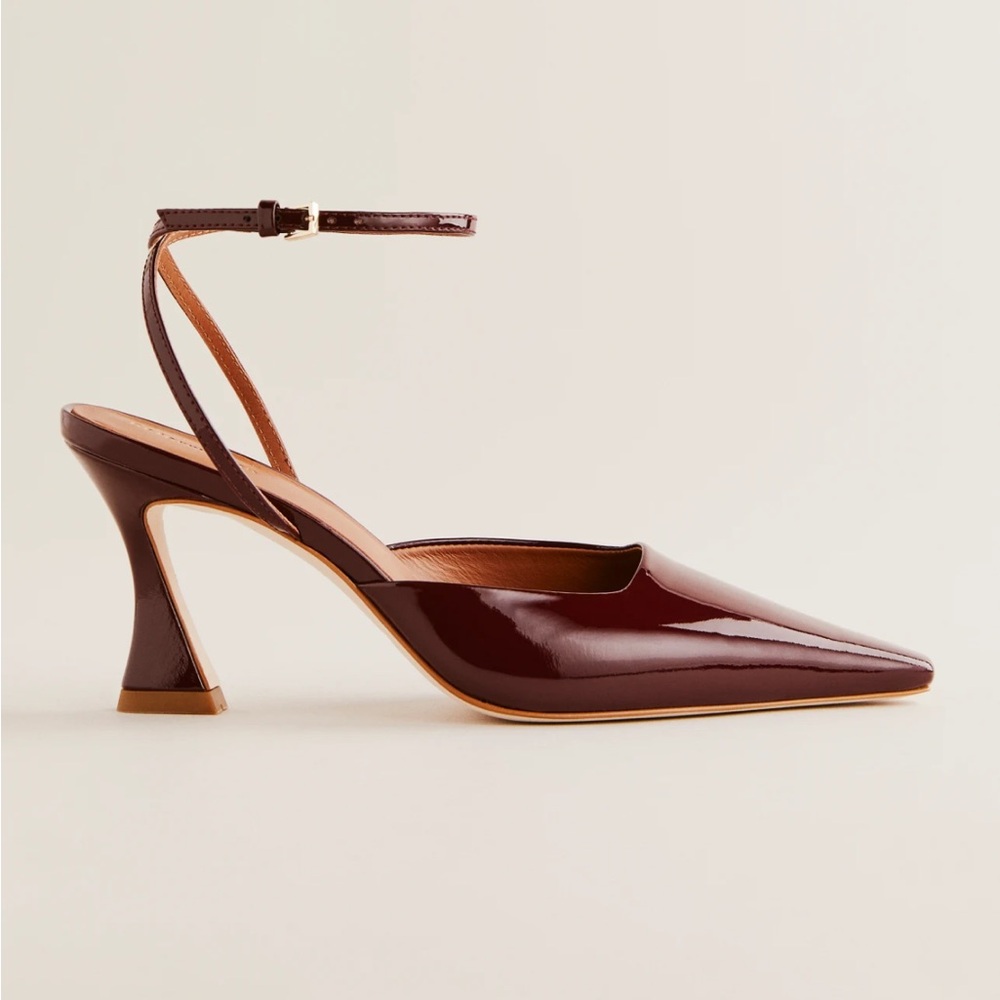NEW IN BOX | Reformation Natasha Pump in Wine Patent